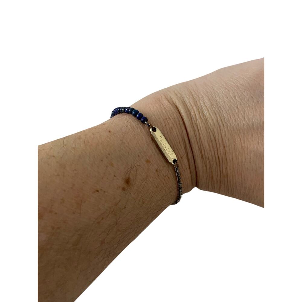 blue beaded bracelet